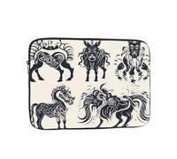 Kirin - Funda para portátil de 38.1 cm, diseño de pintura decorativa, delgada y portátil, adecuada para viajes de oficina y viajes