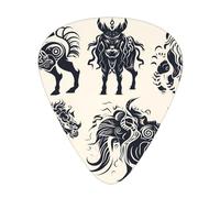 Kirin - Púas decorativas para guitarra en tamaños finos, medianos y gruesos, juego de 12 piezas, adecuado para guitarra eléctrica y varios instrumentos