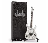 Kirk Hammett (Metallica): White Ouija - Réplica de guitarra en miniatura - Regalos musicales - Escala ornamental hecha a mano 1/4