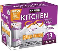 Kirkland Bolsa de basura de 13 galones, 200 unidades, multicolor, 200 unidades