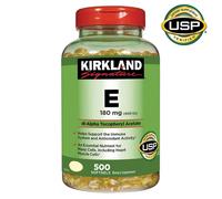 Kirkland Signature Vitamina E, 180 mg (400 IU), 500 cÃ¡psulas blandas - dl-Alpha Tocopheryl Acetate