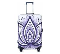 Kirrowe Blooming Lotus - Funda protectora para maleta, antiarañazos, para equipaje de 18 a 32 pulgadas, Negro -, S