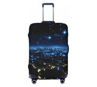 Kirrowe Blue Lights In The City At Night - Funda protectora para maleta, antiarañazos, para equipaje de 18 a 32 pulgadas, Negro -, XL