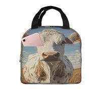 KIRROWE Bolsa de almuerzo Cattle on the Prairie para mujeres y hombres, tela Oxford duradera y lámina gruesa, perfecta para el trabajo y actividades al aire libre