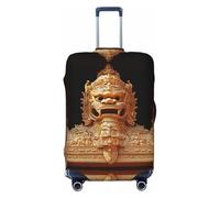 Kirrowe Funda protectora antiarañazos, diseño de la estatua de Angkor Wat, para equipaje de 18 a 32 pulgadas, Negro -, M