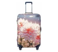 Kirrowe Funda protectora antiarañazos para equipaje, diseño de flores que florecen en el sol, se adapta a equipaje de 18 a 32 pulgadas, Negro -, M