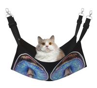 KIRROWE Hamaca colgante reversible para gatos de dos hongos, hamaca de doble cara para mascotas, hamaca colgante para cama para descansar y dormir para animales pequeños y mascotas