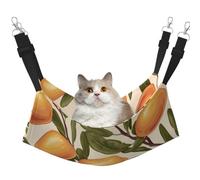 KIRROWE Hamaca colgante reversible para gatos de frutas amarillas, jaula para mascotas, hamaca colgante de cama para descansar y dormir para animales pequeños y mascotas