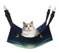 KIRROWE Hamaca colgante reversible para gatos de Mirando hacia arriba a la tierra, jaula de doble cara para mascotas, hamaca colgante para cama y descanso para animales pequeños y mascotas
