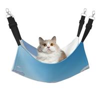 KIRROWE Hamaca colgante reversible para gatos de The White Little Dog in The Snow, jaula para mascotas, hamaca colgante de cama para descansar y dormir para animales pequeños y mascotas