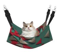 KIRROWE Hamaca colgante triangular reversible de origami para gatos, jaula de doble cara para mascotas, hamaca colgante para cama para descansar y dormir para animales pequeños y mascotas