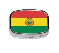 KIRROWE Organizador de pastillas, compacto, elegante y hermoso, ligero y fácil de llevar, muy adecuado para viajes y uso diario, bandera de Bolivia