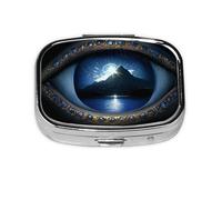 KIRROWE Organizador de pastillas, compacto, elegante y hermoso, ligero y fácil de llevar, muy adecuado para viajes y uso diario, The Peak in Blue Eyes