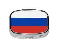 KIRROWE Organizador de pastillas, compacto, elegante y hermoso, ligero y fácil de llevar, muy adecuado para viajes y uso diario, bandera de Rusia