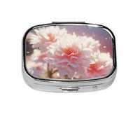 KIRROWE Organizador de pastillas, compacto, elegante y hermoso, ligero y fácil de llevar, muy adecuado para viajes y uso diario. Flores que florecen bajo el sol
