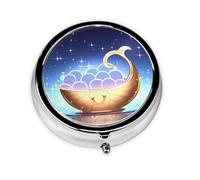 KIRROWE Organizador de pastillas The Orb of Dreams - Pastillero con 3 compartimentos recubiertos de metal, perfecto para el almacenamiento diario de medicamentos y viajes