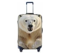 Kirrowe Snowy Running Bear - Funda protectora para maleta, antiarañazos, para equipaje de 18 a 32 pulgadas, Negro -, S