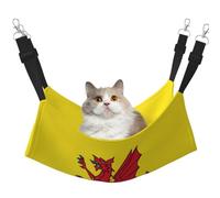 KIRROWE Somerset - Hamaca colgante reversible con bandera del condado para gatos, jaula de doble cara para mascotas, hamaca colgante para cama y descanso para animales pequeños y mascotas