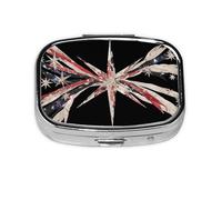 KIRROWE Starlight Fragments - Pastillero cuadrado compacto, 2 compartimentos, muy adecuado para viajes y uso diario