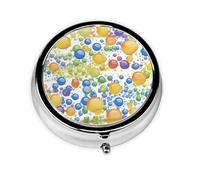KIRROWE The Kingdom of Bubbles - Pastillero de 3 compartimentos con revestimiento de metal, perfecto para el almacenamiento diario de medicamentos y viajes
