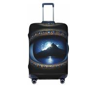 Kirrowe The Peak In Blue Eyes - Funda protectora para maleta, antiarañazos, se adapta a equipaje de 18 a 32 pulgadas, Negro -, M