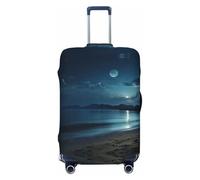 Kirrowe The Seaside At Night - Funda protectora antiarañazos, para equipaje de 18 a 32 pulgadas, Negro -, S