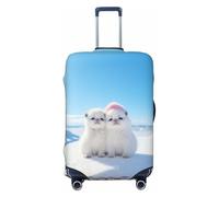 Kirrowe The White Little Dog In The Snow - Funda protectora para maleta, antiarañazos, para equipaje de 18 a 32 pulgadas, Negro -, L