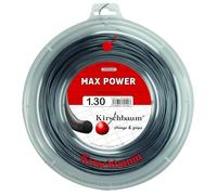 Kirschbaum Max Power, Cuerda para raqueta de tenis, Gris (Antracita), 1.30mm x 200m, 0105260218100016