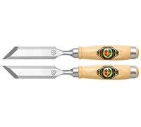 Kirschen 1056012 - Par de cinceles firmes con mango de cuerno (12 mm), color beige y plateado