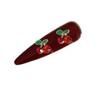 Kirschen Horquillas Horquilla Horquilla Linda Horquilla Coleta Clip Cristal Pinza Cerezas Para Mujeres