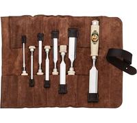 KIRSCHEN Juego de cinceles - Juego de 8 cinceles (4, 6, 10, 12, 16, 20, 26, 30 mm) y funda de gamuza, juego de 8 piezas