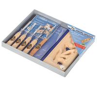 Kirschen - Juego de herramientas para tallar madera (7 piezas, incluye DVD para diseño de margarita)