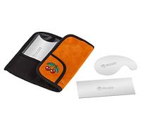 "KIRSCHEN" Werkzeuge 3823000 - Juego de 3 cuchillas de tracción: rectangulares, huecas, redondas, cuello de cisne, en elegante bolsa de gamuza, fabricado en Alemania