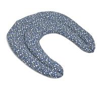 Kirschkern - Cojín cervical con cámaras de tela orgánica, diseño de flores, color azul