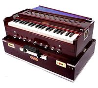 Kirtan Yoga World.com Harmonium Bina N.17 Deluxe, Negro, 3.5 Octavas, Portátil, Calidad de Concierto, Coupler