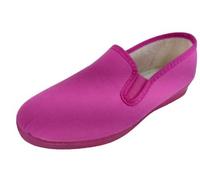 Kiruz - Alpargatas de Lona Aerobic Mujer - Sin Cordones - Zapatillas Clásicas de Casa y de Calle - Cubiertas con Gomas Elásticas - Rosa