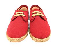 Kiruz - Zapatilla Infantil Tipo Blucher en Lino y Suela de Yute - 30, Rojo