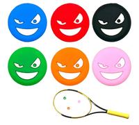 KIRVOS 6 Piezas Amortiguador Raqueta Tenis, Antivibrador Raqueta Tenis de Silicona con Diseño Divertido para Raquetas de Tenis y Bádminton, Reduce Vibraciones y Ruido, Accesorio Deportivo