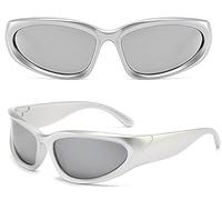 KIRVOS Gafas de sol futuristas,Fiesta gafas,Protección gafa Ciclismo,gafas espaciales,Gafa Divertidas para Cosplay y Fiesta,para Navidad, fiesta, Aniversario