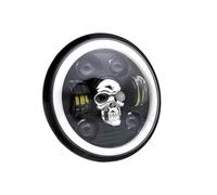 KIRYU Faro Redondo Faro Delantero Ámbar Con Aro De Luz Para Shadow VT 600, 700, 750, 1100 Y VTX 1300/1800