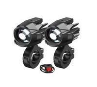 KIRYU Faro Redondo Para Motocicletas De Largo Alcance, Luz Conducción Puntual Para Luces Antiniebla Delanteras Láser(2PCS With switch)