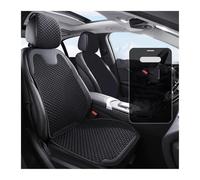 KIRYU Protectoras Fundas Automóvil Asientos Cojín para Asiento Coche Funda Transpirable Absorción Sudor Universal Seda Hielo Cojín Juego Trasero Dividido Individual(Black Front Seat)