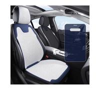 KIRYU Protectoras Fundas Automóvil Asientos Cojín para Asiento Coche Funda Transpirable Absorción Sudor Universal Seda Hielo Cojín Juego Trasero Dividido Individual(White Front Seat)