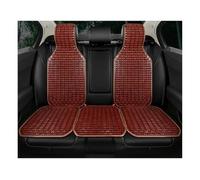 KIRYU Protectoras Fundas Automóvil Asientos Juego Cojines Coche, Cojín Bambú Verano 2024 Asientos Sábanas Bambú Cómodos Y Transpirables Disponibles Cuatro Estaciones Divididas(Brown 3 Pcs)