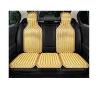 KIRYU Protectoras Fundas Automóvil Asientos Juego Cojines Coche, Cojín Bambú Verano 2024 Asientos Sábanas Bambú Cómodos Y Transpirables Disponibles Cuatro Estaciones Divididas(Beige 3 Pcs)