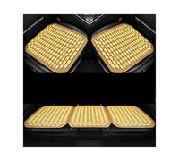 KIRYU Protectoras Fundas Automóvil Asientos Juego Cojines Coche, Cojín Bambú Verano 2024 Asientos Sábanas Bambú Cómodos Y Transpirables Disponibles Cuatro Estaciones Divididas(Beige 3 Pcs1)