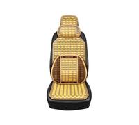 KIRYU Protectoras Fundas Automóvil Asientos Juego Cojines Coche, Cojín Bambú Verano 2024 Asientos Sábanas Bambú Cómodos Y Transpirables Disponibles Cuatro Estaciones Divididas(Beige 1 Pcs2)