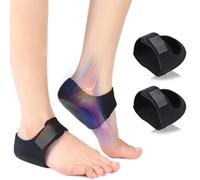 KIRZAX 1 Par de Protector Talon Taloneras Silicona,Ajustables Taloneras,para Espolones CalcáNeos, Calcetines de EspolóN CalcáNeo,Tendinitis de Aquiles, EspolóN óSeo,Negro
