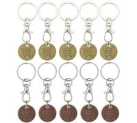 KIRZAX 10 Pcs Shopping Trolley Token, Lucky Charms Portátil con Mosquetón, Llavero Desmontable Shopping Trolley, Llavero Unisex Shopping Trolley