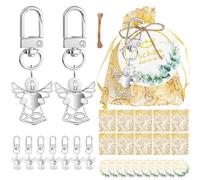 KIRZAX 10pcs Llavero Ángel Guardián, Decoración Bautizo & Primera Comunión, Decoración Bautizo Niño & Niña, ideal para Baby Shower & Decoración Boda